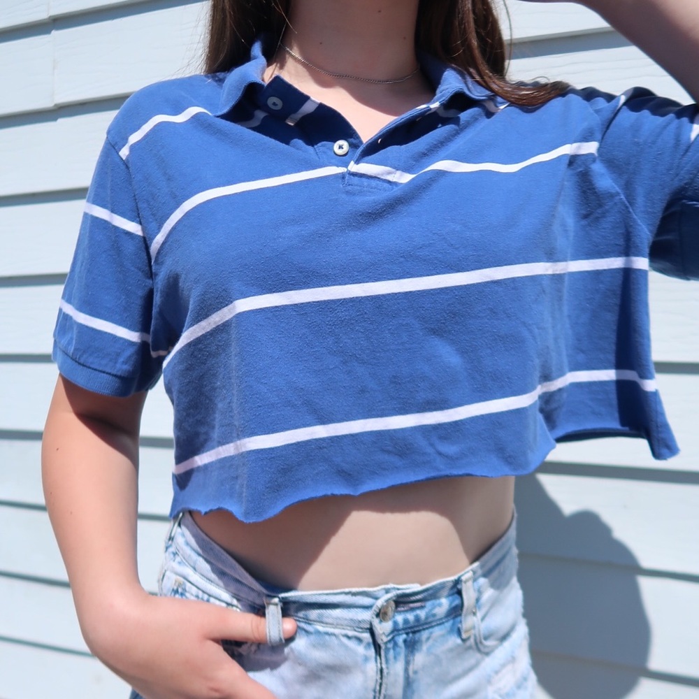 Old Navy Polo Cropped Tee